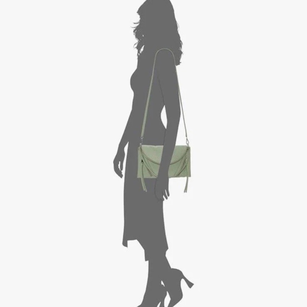 Vince Camuto Bubble Lamb Leather Wayhn Crossbody Light Seafoam Color